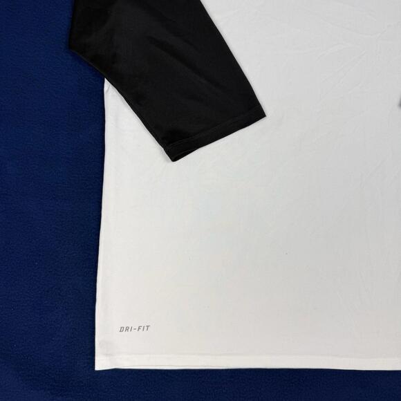 Nike Dri-Fit Raglan Baseball Y2K Tee Mens Sz L Athletic VTG Skater Solo Swoosh - Picture 11 of 11